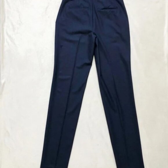 Kit And Ace Go To Trousers Dark Navy Blue Size 0 Wool Dress Pants - Picture 5 of 13